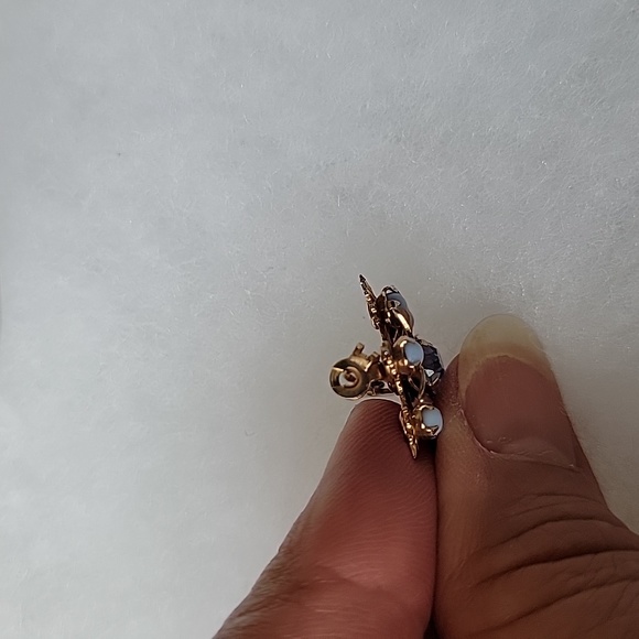 Vintage Blue Flower Brooch - Picture 4 of 5